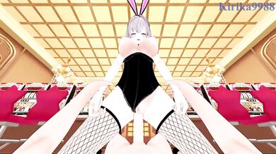 Shirogane Noel (Bunny Girl) and I have intense sex in the casino. - Hololive VTuber POV Hentai