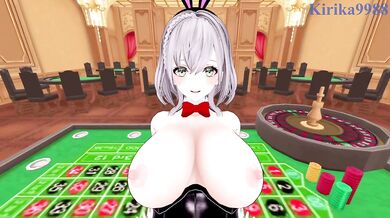 Shirogane Noel (Bunny Girl) and I have intense sex in the casino. - Hololive VTuber POV Hentai