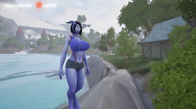 The goblin's dirty cock was in the noble, innocent pussy of the princess girl. 3D