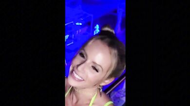 Took A Big Titty Rave Slut To The Rooftop For A Creampie
