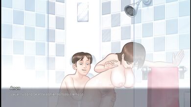 Collagen masturbating a stepmother in the bathroom until she reaches climax - Summertime Saga