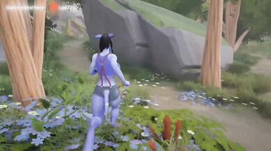 A tauren's huge penis penetrates a draenei girl's tight ass. Hentai Game Animation