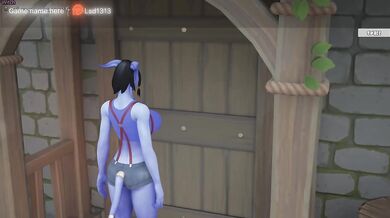 A tauren's huge penis penetrates a draenei girl's tight ass. Hentai Game Animation