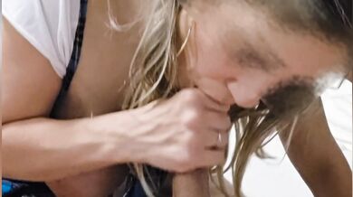 Submissive Milf gets face fucked until he cums in my mouth. Cum swallowing Preview | Lapetite Milf