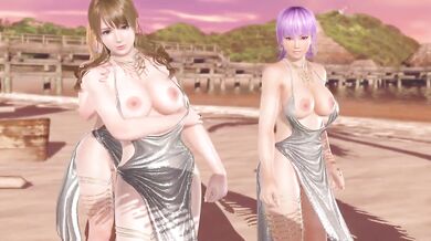 Dead or Alive Xtreme Venus Vacation Monica Tina and Ayane Soiree Dress Nude Mod Fanservice Appreciation