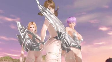Dead or Alive Xtreme Venus Vacation Monica Tina and Ayane Soiree Dress Nude Mod Fanservice Appreciation