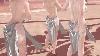 Dead or Alive Xtreme Venus Vacation Monica Tina and Ayane Soiree Dress Nude Mod Fanservice Appreciation