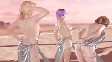 Dead or Alive Xtreme Venus Vacation Monica Tina and Ayane Soiree Dress Nude Mod Fanservice Appreciation
