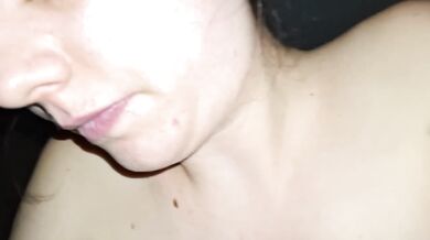 Cheeky blowjob with hidden titfuck climax