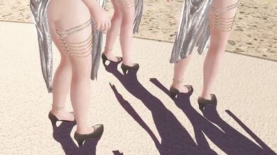 Dead or Alive Xtreme Venus Vacation Hitomi Leifang and Amy Soiree Dress Nude Mod Fanservice Appreciation