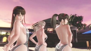 Dead or Alive Xtreme Venus Vacation Hitomi Leifang and Amy Soiree Dress Nude Mod Fanservice Appreciation