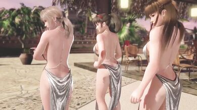 Dead or Alive Xtreme Venus Vacation Hitomi Leifang and Amy Soiree Dress Nude Mod Fanservice Appreciation