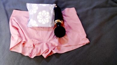 Big Thick Pad Panties 1st Time Vibe Moaning Leg Shaking Orgasm