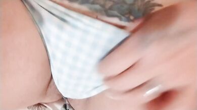 Panty Tease Closeup Gaping Pussy