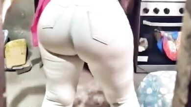 Big Ass white jeans ignites steamy scene