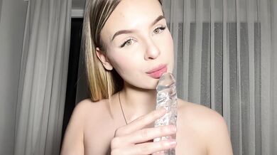 Short blow job with my dildo