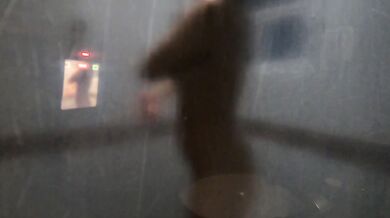 We finished having sex and she's still touching herself in the shower