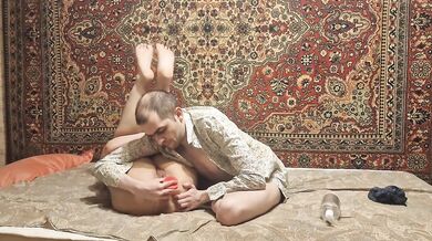 Man fuck cute Russian girl anal dildo homemade amateur