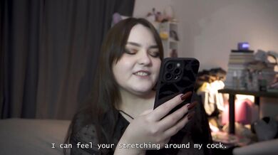 Porn story - they share a cum-filled kiss together after a sweet pegging