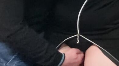 Fingering Slut's Pussy in Public Subway