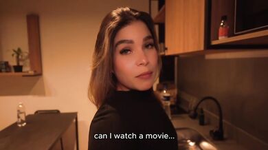 Latina STEPDAUGHTER sucked my cock and fucked me while watching movies! Papuchizz - Carolina Agudelo