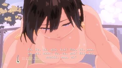 Step Sister Getting Laid Quickly Until She Makes Her Boyfriend Cum On The Rooftop Hentai -Summer Life