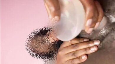 I got so horny, home alone, I decided to fuck my hairy pussy