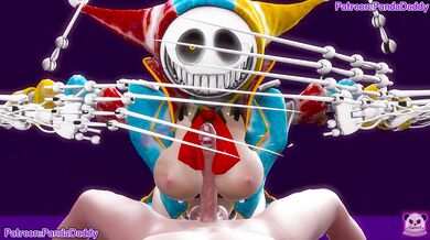 Poppy Playtime bunny suit 3D hentai animation - big tits Prototype Bunny Suit Blow Job for her boss hentai by PandaDaddy