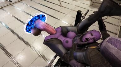 The witch opened a portal and a huge mutated dick came out and fucked their asses. part 2