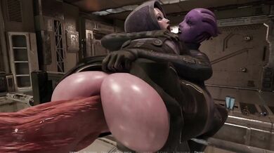 The witch opened a portal and a huge mutated dick came out and fucked their asses. part 3