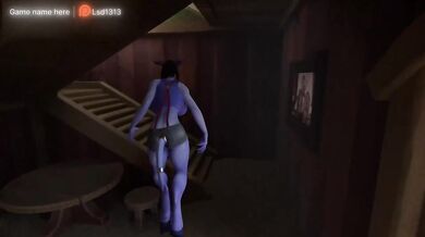 Troll's dick is much bigger so she sat on it with her ass. part 2