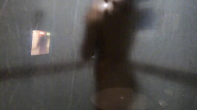 She showers after having rough sex - behind the scenes