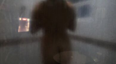 She showers after having rough sex - behind the scenes