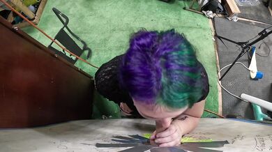goth teen visits gloryhole leaves with mouthful