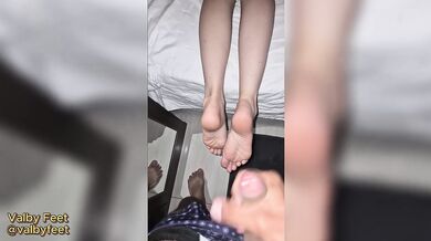 Feet Caught In Feverish Foreplay Under Lights