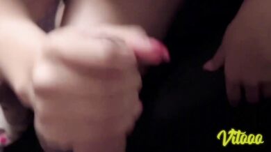 She wears her white lingerie, I get hard and put it in her mouth