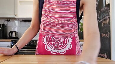 I was going to bake a bread but my horny husband ended up fucking me from behind in the kitchen