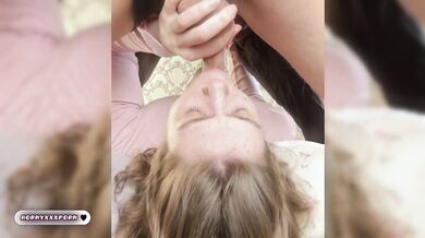 HER THROAT IS BROKEN - her friend gave her her mouth to use