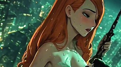 Kim possible and Shego Lesbian sex at the top of the building and inside a helicopter - generated by AI