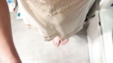 My Stepmom Squeezes Cum Out of My Cock While My Dad Is at Work