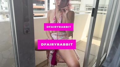 tits out and playing with my pussy on the balcony... i hope the neighbors watch