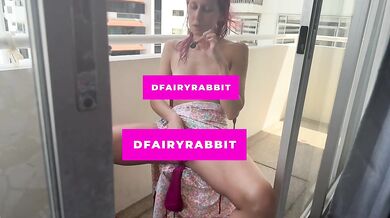 tits out and playing with my pussy on the balcony... i hope the neighbors watch