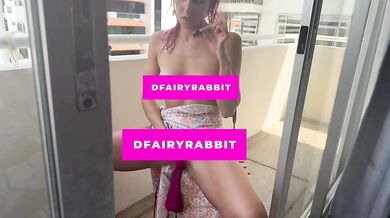 tits out and playing with my pussy on the balcony... i hope the neighbors watch