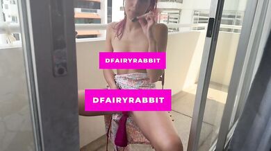 tits out and playing with my pussy on the balcony... i hope the neighbors watch
