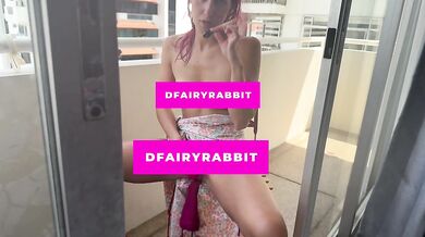 tits out and playing with my pussy on the balcony... i hope the neighbors watch
