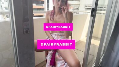 tits out and playing with my pussy on the balcony... i hope the neighbors watch