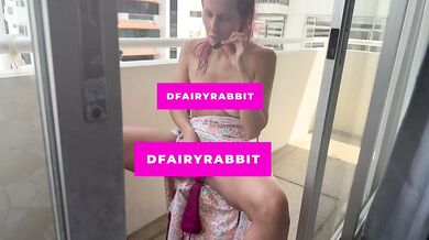 tits out and playing with my pussy on the balcony... i hope the neighbors watch