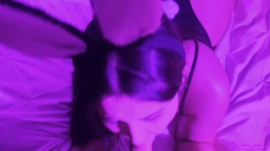 Wait ?! Bunny Girl becomes a Slut at Easter ? She let him CUM On Her Ass and uses her Feet too !