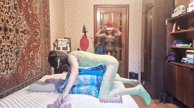 Anastasia Mistress in an erotic costume home fuck strapon anal Sasha Earth