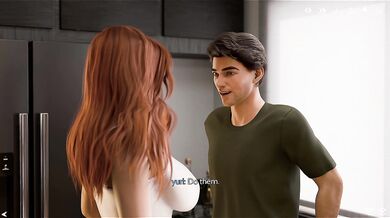 Redhead Lily Sucks Big Cock Deep ,Ass Filled With Hot Cum